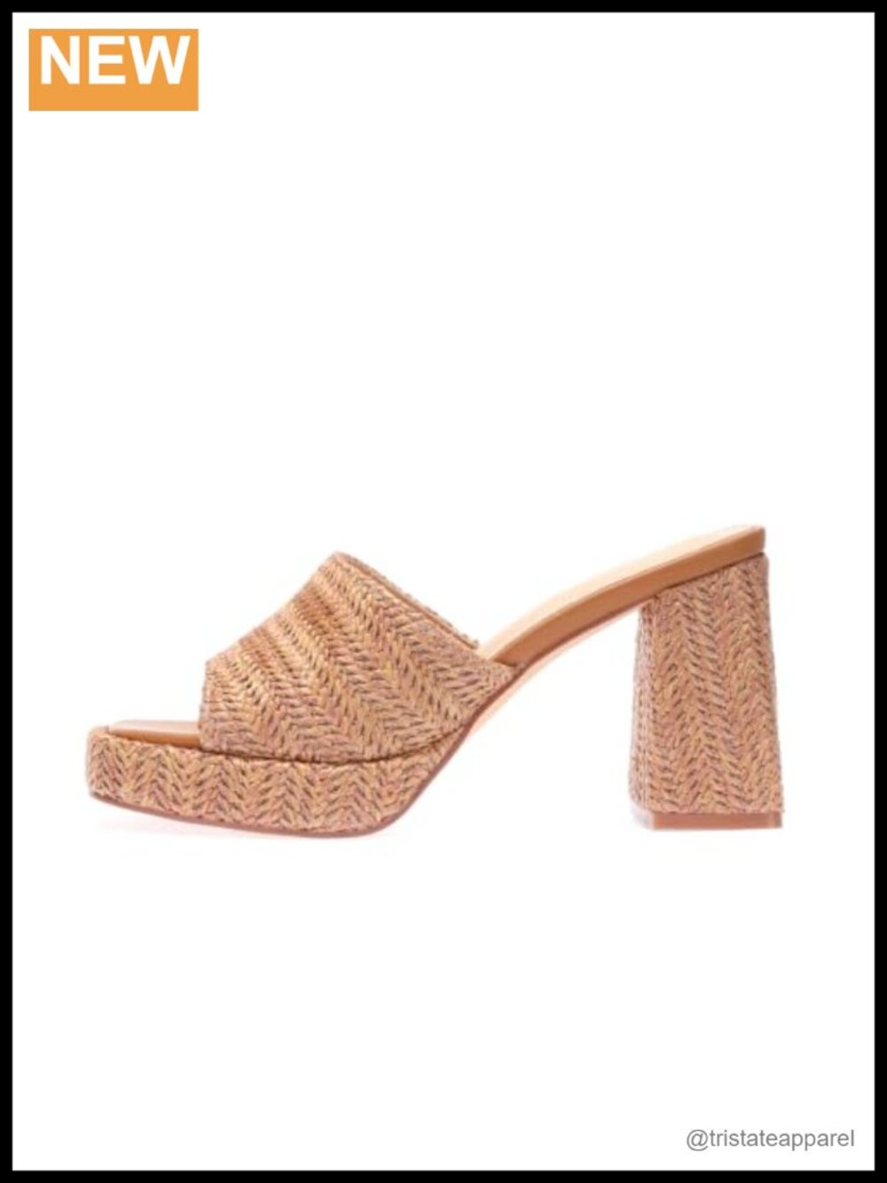 Raffia Platform Heeled Sandals Women Chunky Block Heel Slip On Peep Toe Summer